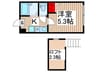 アーバングレイス五反野Ⅰ 1Kの間取り
