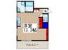 上木崎岡田ハイツ 1Rの間取り