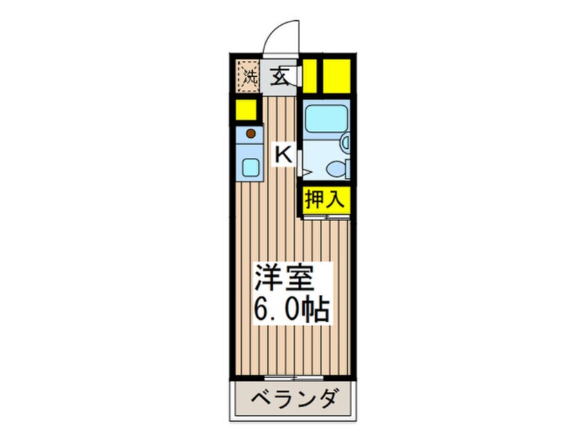 間取図 コーポリカ　３