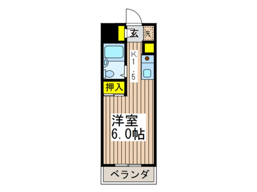 間取図 コーポリカ　３