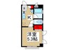 ボナール八雲 1Kの間取り
