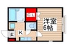 プレジールⅡ 1Kの間取り