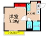 メゾントキタ 1Kの間取り
