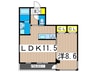 アジャート 1LDKの間取り
