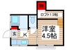 コ－ポ双葉 1Kの間取り