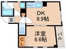 アビタシオン新宿 1DKの間取り