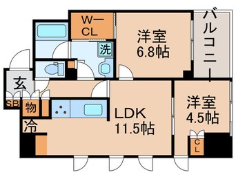 間取図 Ｂｒｉｌｌｉａ銀座ｉｄ（1101）