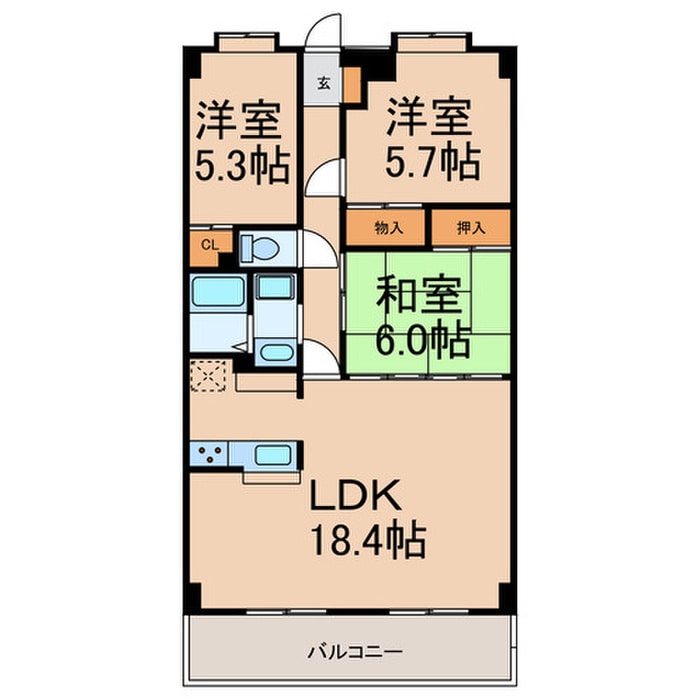 間取り図 サニーウェル仲村
