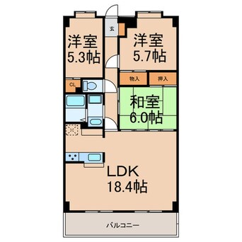 間取図 サニーウェル仲村