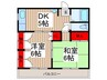 ミユキマンション 2DKの間取り