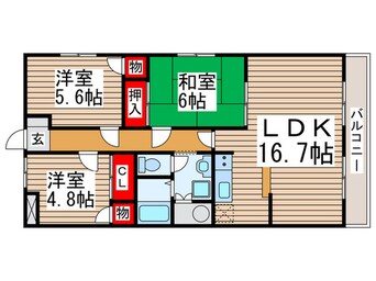 間取図 ドゥウエルあじさいⅡ