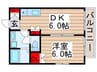 Ｐｅｒａ六実 1DKの間取り