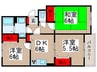 グリ－ンパ－ク 3DKの間取り