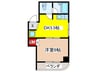 Ｋｓ　ｆｌａｔｓ 1DKの間取り