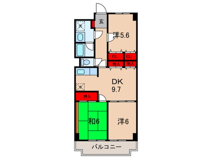 間取図 ピア・グランデ弐番館