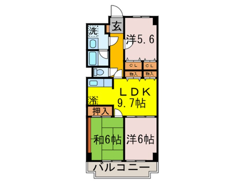 間取図 ピア・グランデ弐番館