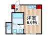 ハナテラス竹ノ塚 1Rの間取り