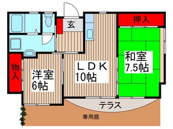 間取図 コ－プ愛宕（１０１）