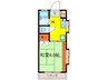 ラベンダ－ガ－デン 1Kの間取り