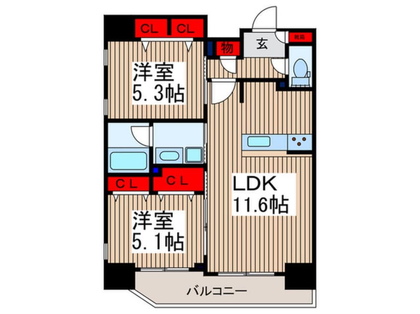 間取図 LUXENA　TODAKOEN　Ⅱ
