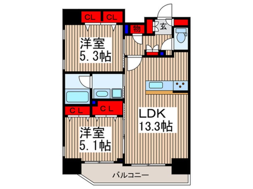 間取図 LUXENA　TODAKOEN　Ⅱ