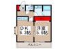 エスポワールエツ 1DKの間取り