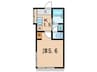 さくら荘 1Kの間取り