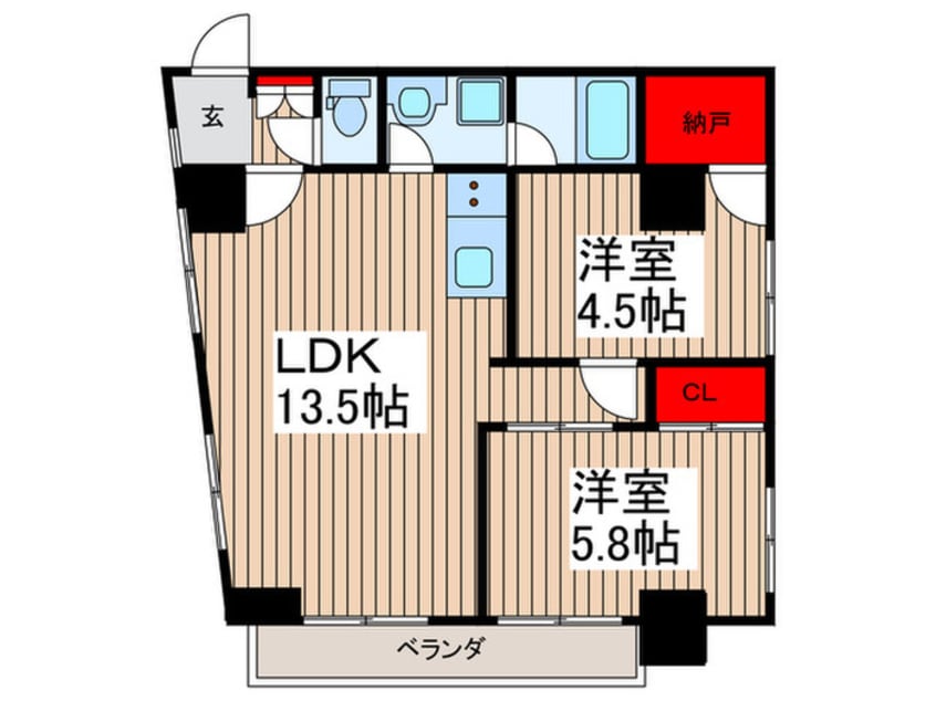 間取図 第三本八幡ﾀﾞｲﾔﾓﾝﾄﾞﾏﾝｼｮﾝ（501）