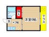 ヒルズコ－ポ 1Kの間取り