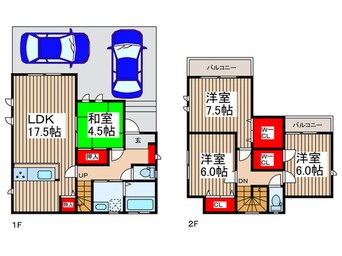 間取図 仮）むさし野貸家