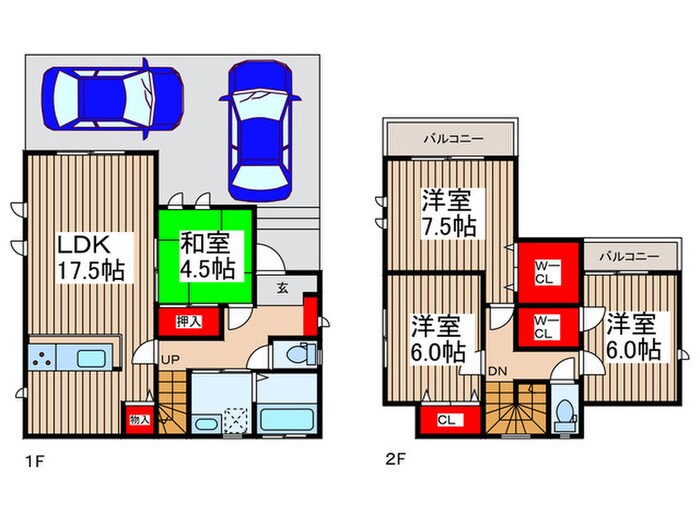 間取り図 仮）むさし野貸家