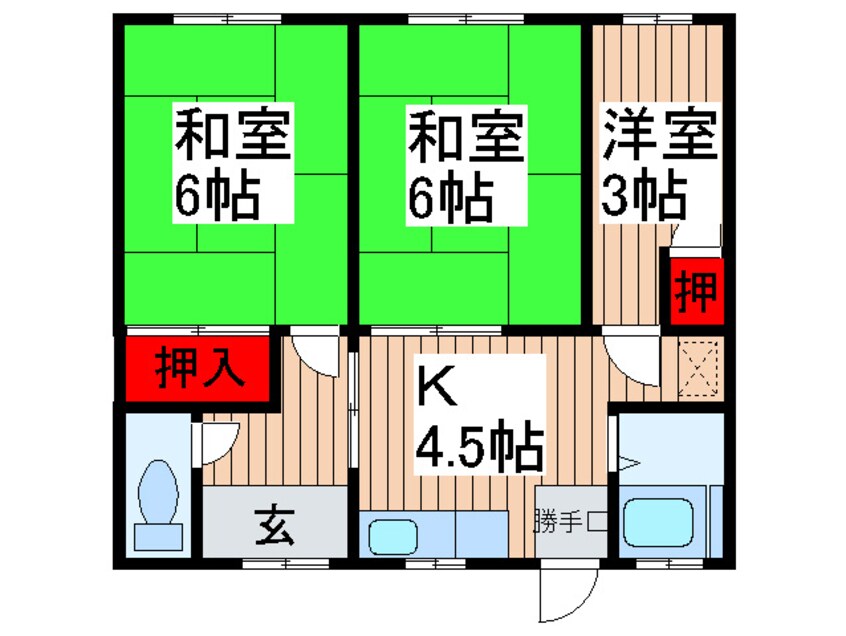 間取図 伊藤様方貸家