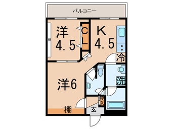 間取図 月島ホ－ムズ(621)