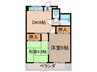 メゾンド三星 2DKの間取り