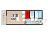 コーポスターライト 1Kの間取り