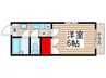 コーポスターライト 1Kの間取り