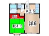 ランズコート吉川 2Kの間取り