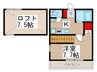 グリ－ンタウン 1Kの間取り