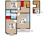 パラスハイム 2DKの間取り