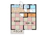 宮崎ハイツＡ 2Kの間取り
