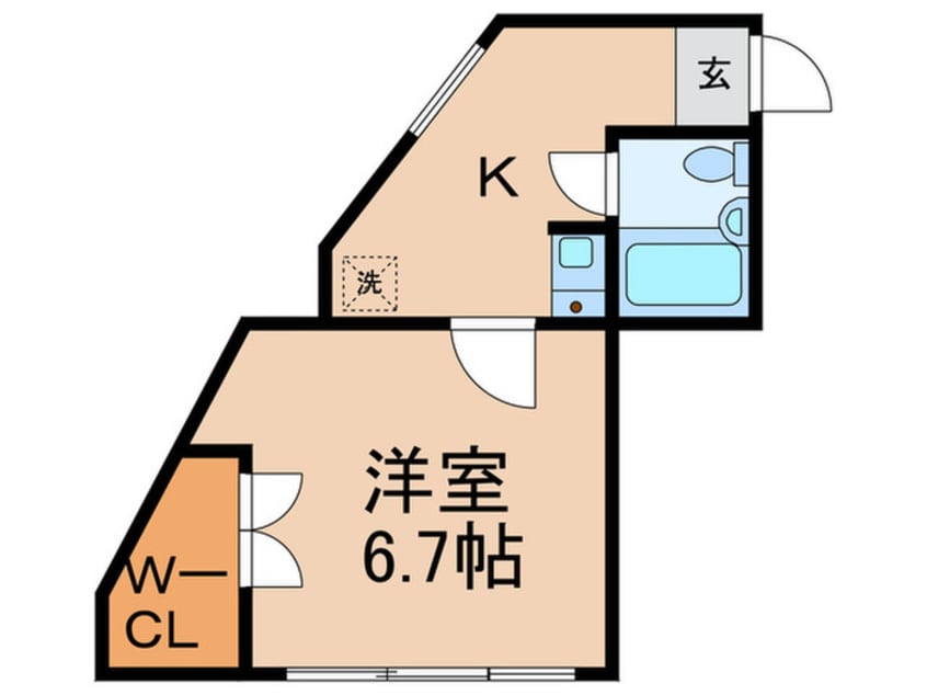 間取図 MARBLEMACHIDA（１－１）