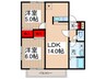ラベーテ 2LDKの間取り