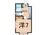 ＭＹフラット 1Kの間取り