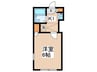 五十鈴坂壱番館 1Kの間取り