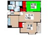 ルミエール松戸Ⅱ 2LDKの間取り