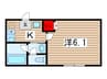 イーストランド稲毛 1Kの間取り