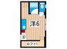 K‘S　COMFORT(1F) 1Rの間取り