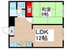 ポラリス幕張 1LDKの間取り