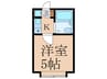 パークヒルズ武蔵関 1Kの間取り