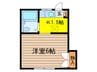 香川ハイツ 1Kの間取り